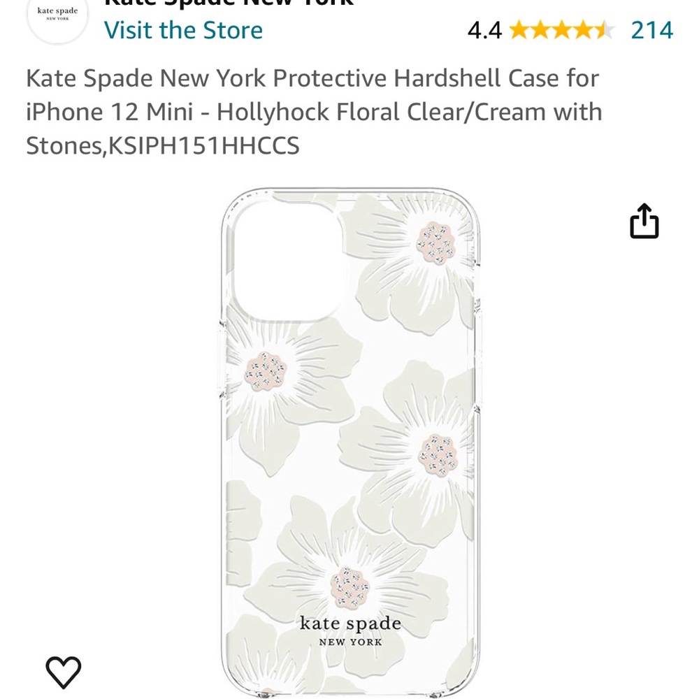 Kate Spade New York Case for iPhone 12 Mini - Hollyhock Floral